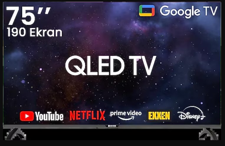 Hiking Serisi 75 4K Ultra HD Uydu Alıcılı Smart QLED Google TV