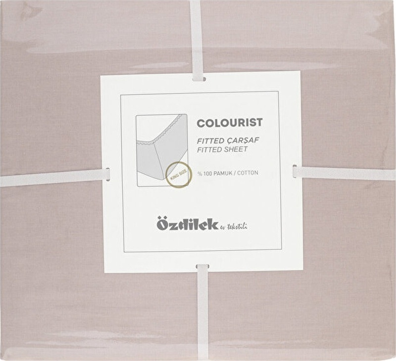 Özdilek Colourist Çift Kişilik Lastikli Fitted Çarşaf 160x200+30 449299 Toprak 160 x 200