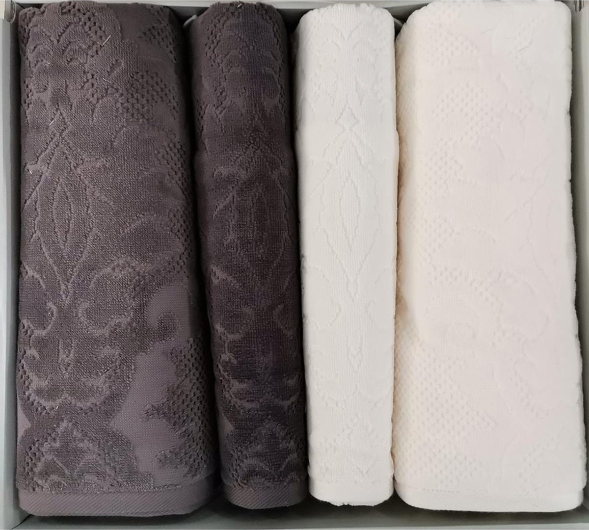 Özdilek Curve Best Set Hamam Takımı Krem-antrasit Antrasit - Krem
