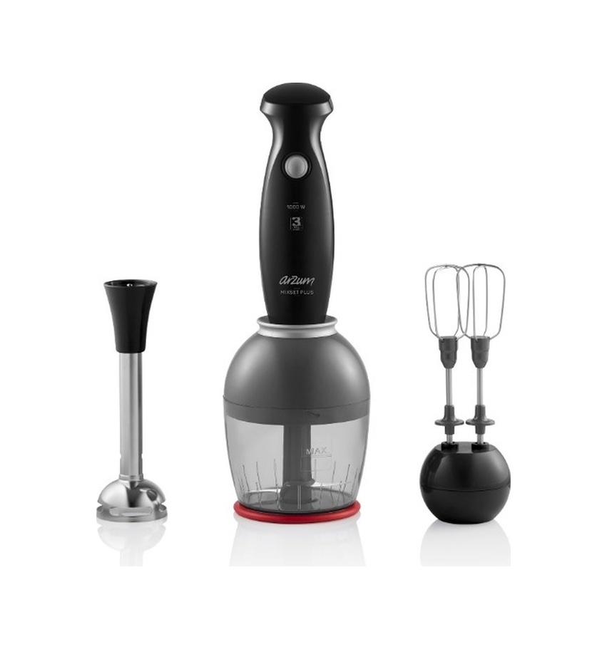 Arzum AR1117 Mixset Plus 1000 W Mikser & Blender Seti Siyah