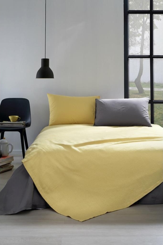Özdilek Colormix Çift Kişilik Pamuklu Pike Takımı Hardal