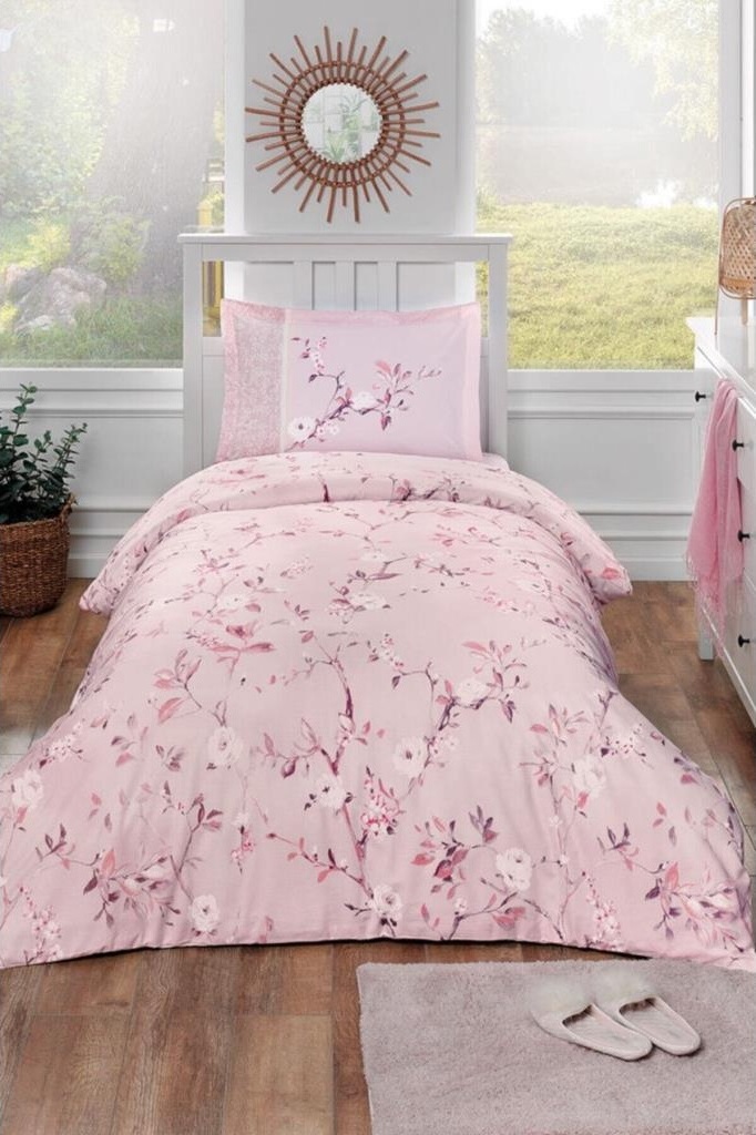 Özdilek Çift Kişilik Ranforce Pike Takımı Ivy Rose Pembe