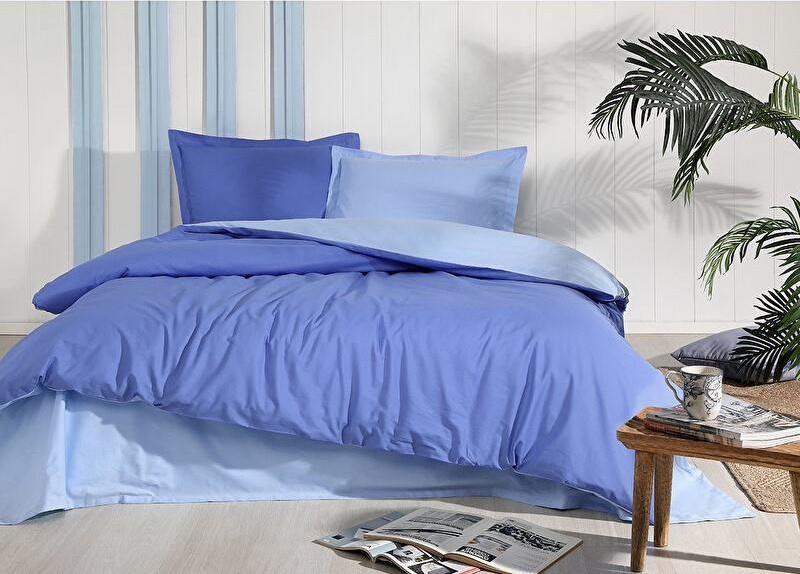Özdilek Çift Kişilik Ranforce Nevresim Takımı Colormix Mint İndigo Çok Renkli
