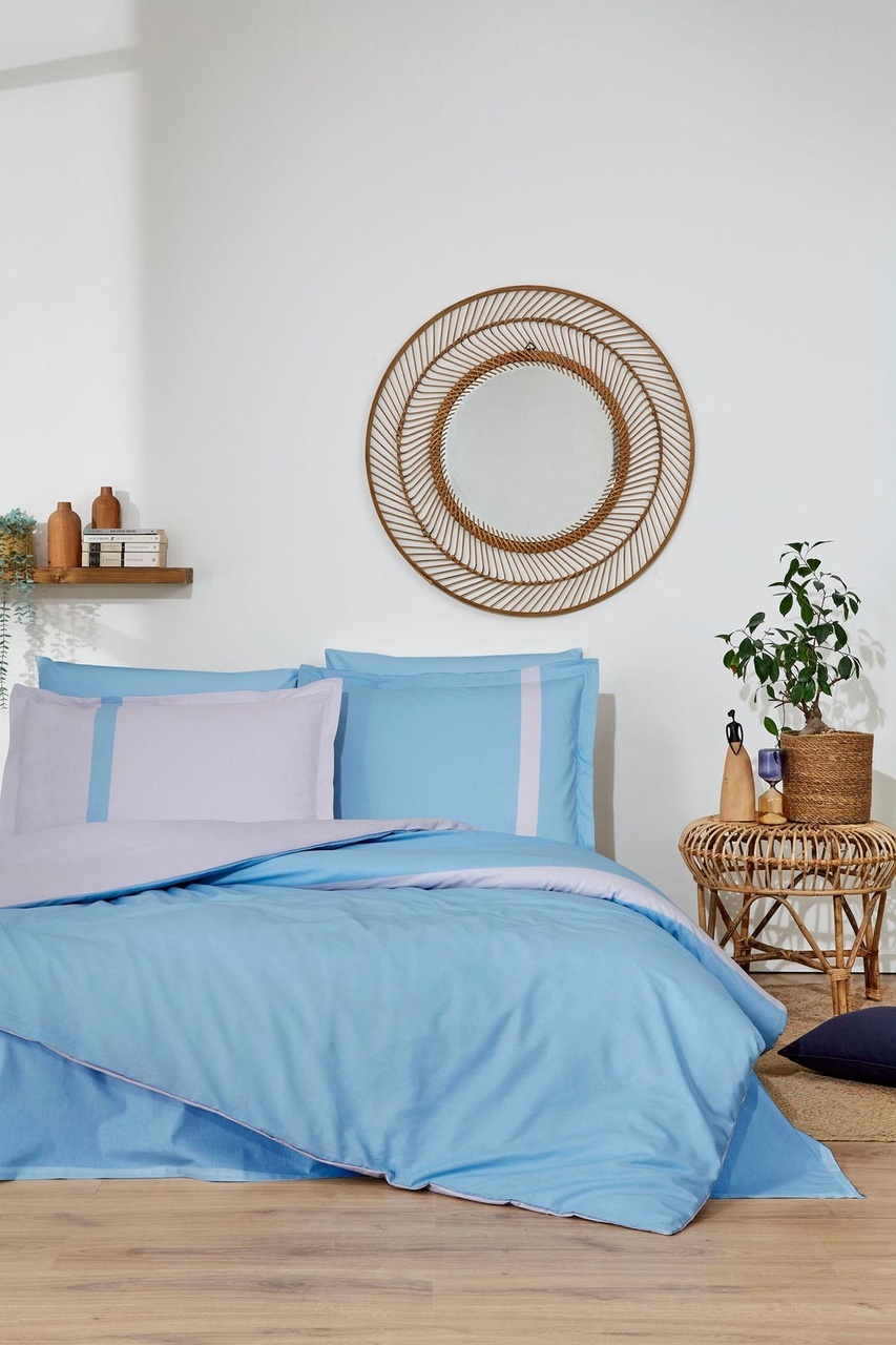 Özdilek Colour Stripe Çift Kişilik Nevresim Takımı Mavi Çok Renkli