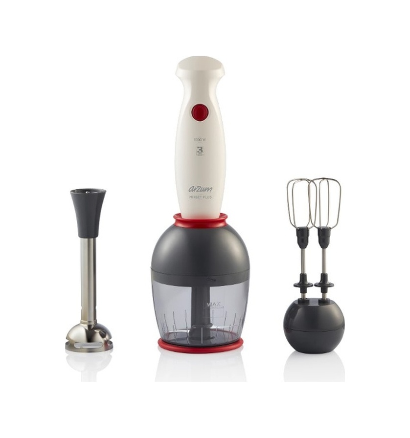Arzum AR1117 Mixset Plus 1000 W Mikser & Blender Seti Beyaz