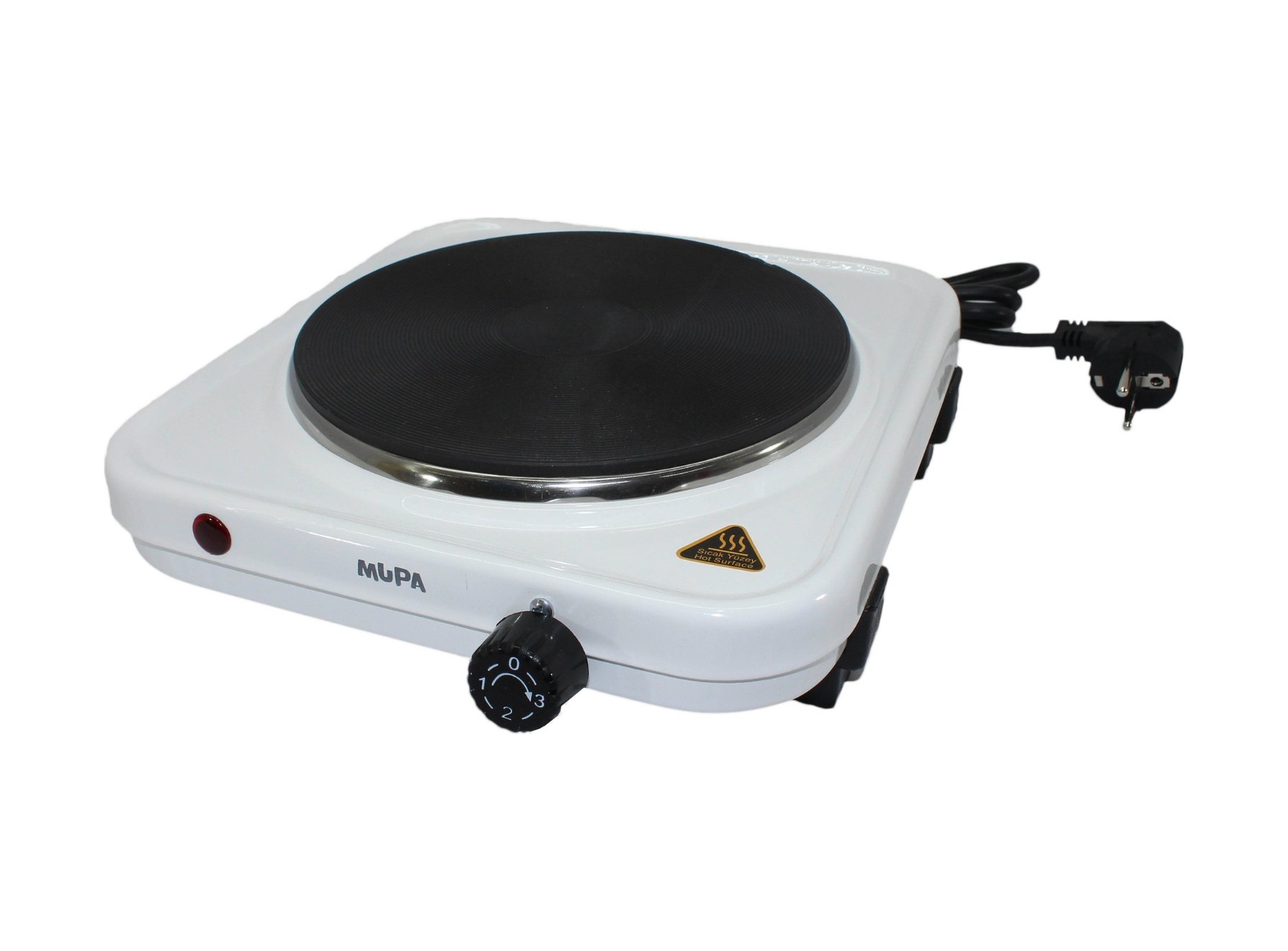 Mutsan Mupa Tekli 1000 W Set Üstü Ocak Beyaz Beyaz
