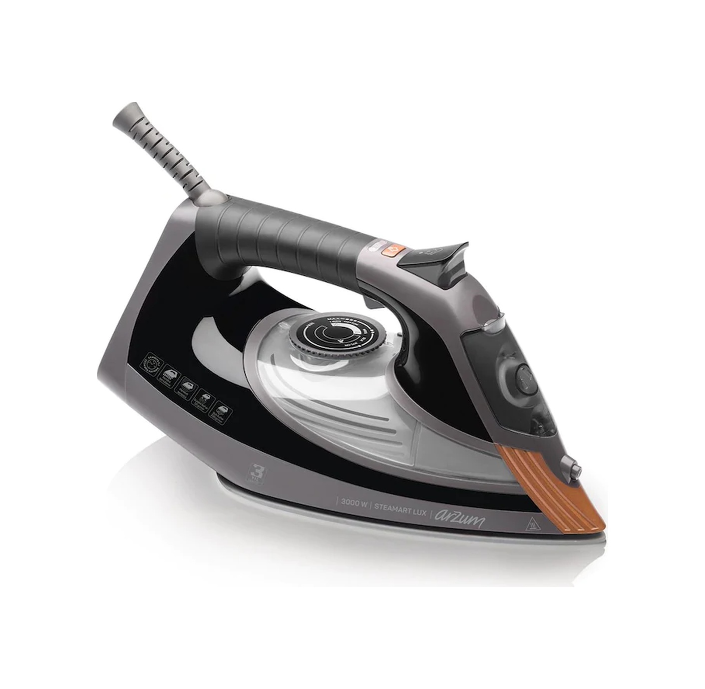 Arzum AR693 Steamart Lux 3000 W Buharlı Ütü Siyah