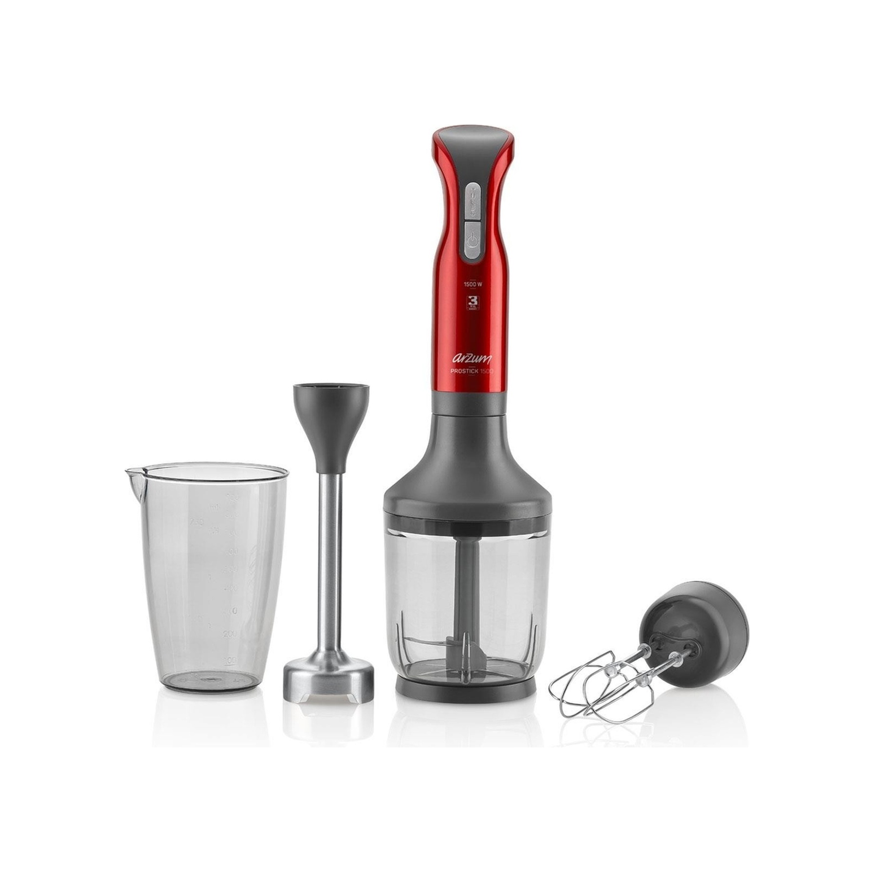 Arzum AR1042 Prostick 1500 W Mikser & Blender Set Kırmızı