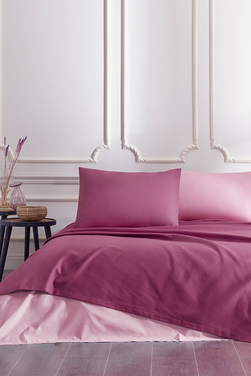 Özdilek Colourist Çift Kişilik Pike Takımı 384029 Pembe