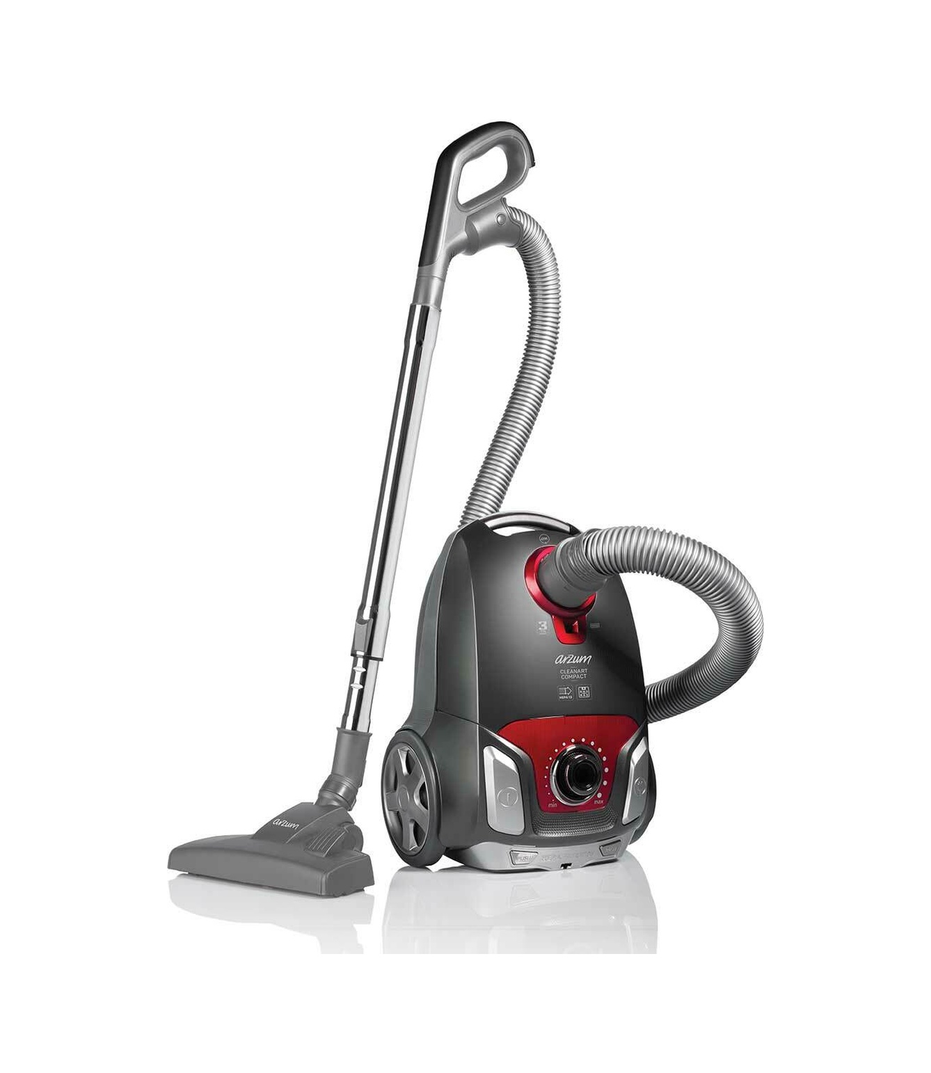 Arzum AR4104 Cleanart Compact 750 W Toz Torbalı Elektrikli Süpürge Gri