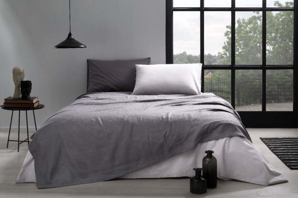 Özdilek Colormix Çift Kişilik Pike Takımı Gri Antrasit Gri