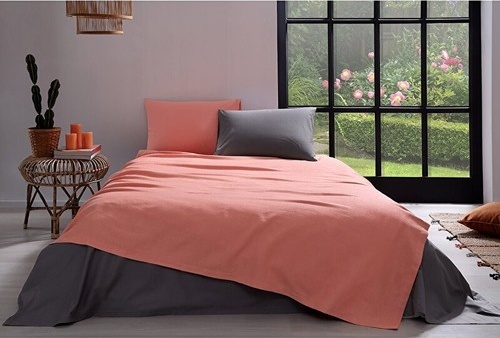 ÖZDİLEK COLORMİX KIREMİT TEK KİŞİLİK PİKE TAKIM