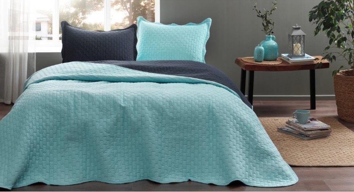 Özdilek Colormix Min Indigo Çift Kişilik Yatak Örtüsü 250x260 Min